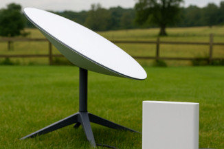 Antena de recepção de sinal de satélite (Foto: Ilustração/IA